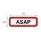 Nevs Position Labels - ASAP 1/2" x 1-1/2" White w/Red & Black XP-075 - alternate 2